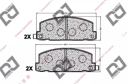 Комплект тормозных колодок DJ PARTS BP1302